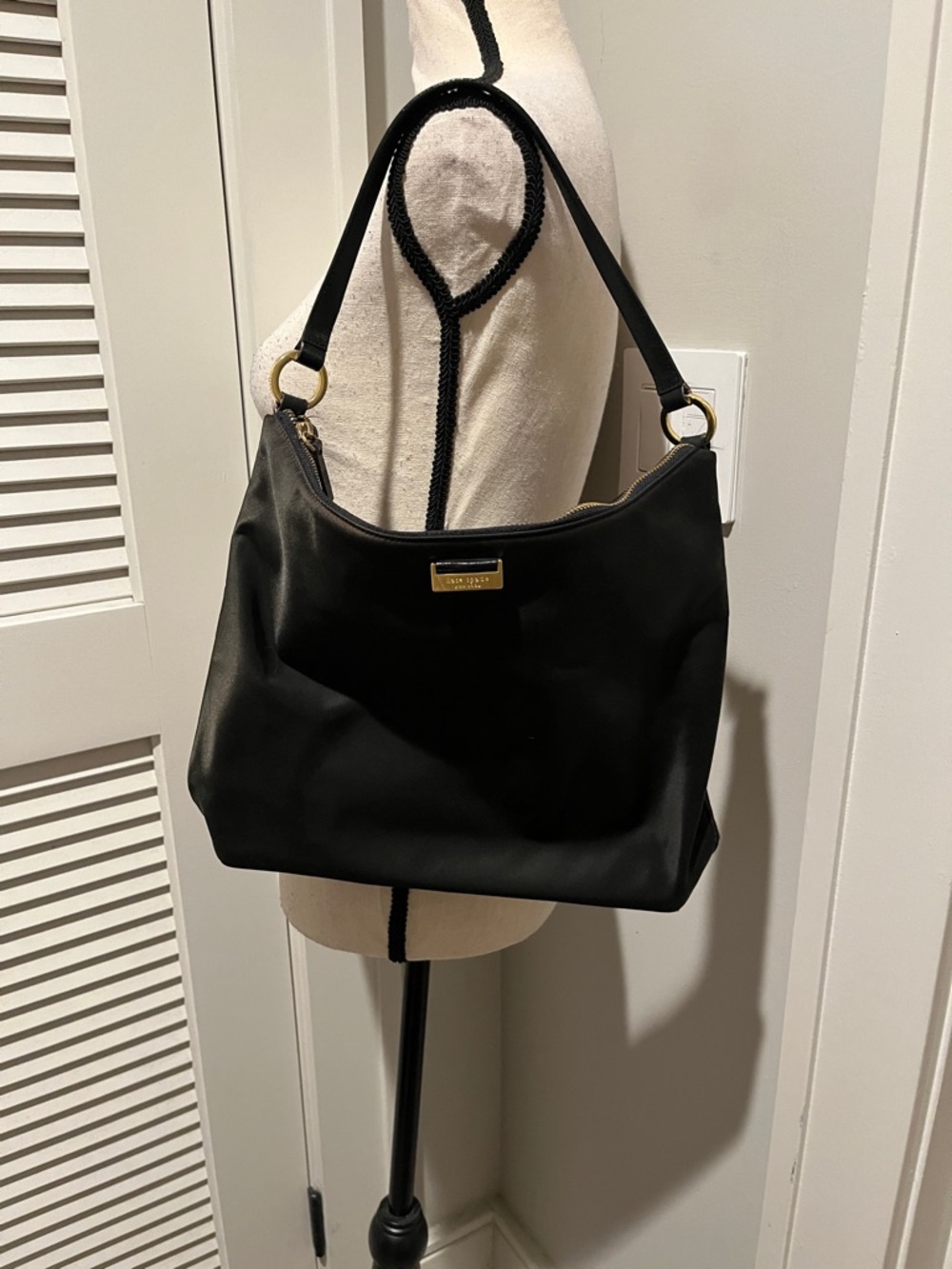 kate spade Black Shoulder Bag with Gold Hardware